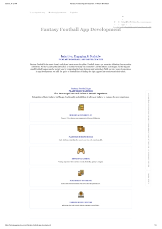 Fantasy Football App Development _ Software & Solution