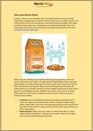 Tips to Buy Biscuits Online