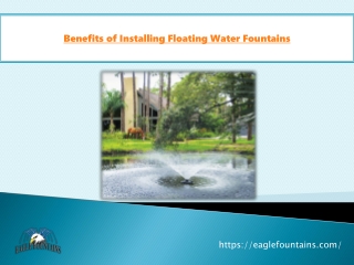 Benefits of Installing Floating Water Fountains