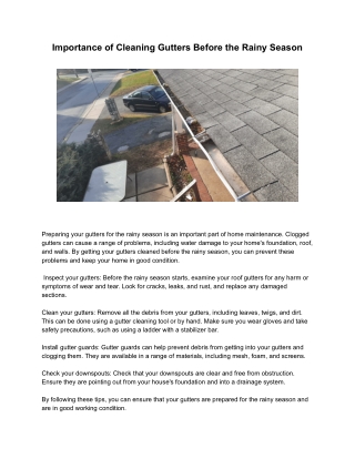 Gutter Cleaning Melbourne Services