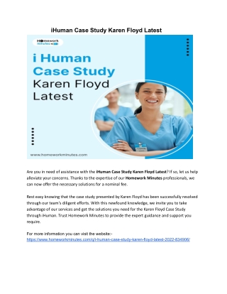 iHuman Case Study Karen Floyd Latest