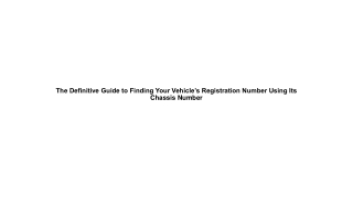 The Definitive Guide to Finding Your Vehicle’s Registration Number
