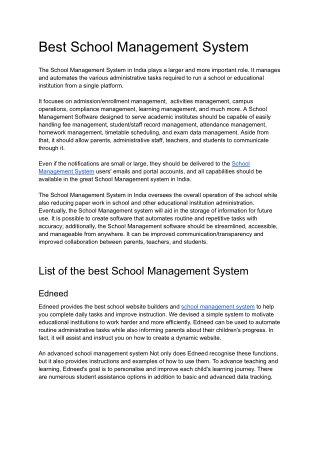 Best School Management System