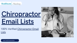 Chiropractor Email Lists p