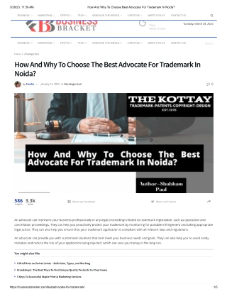 Best Advocate For Trademark In Noida