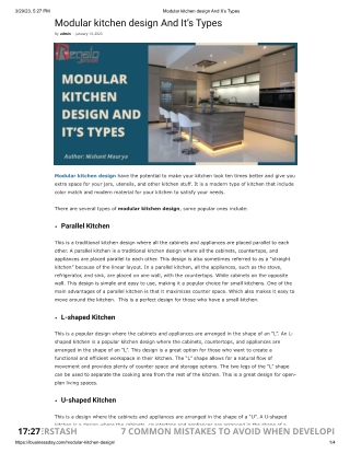 Modular kitchen design