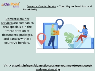 Domestic Courier Services- Full Guide