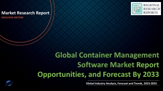 Container Management Software Market Growth Outlook, Key Vendors, Future Scenario Forecast to 2033