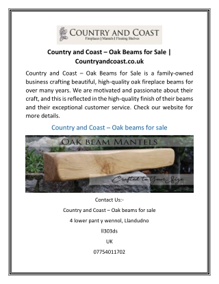 Country and Coast – Oak Beams for Sale | Countryandcoast.co.uk