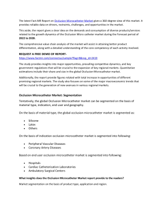 Occlusion Microcatheter Market