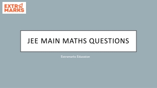 JEE main maths questions