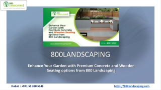 Enhance Your Garden with Premium Concrete and Wooden Seating options from 800 Landscaping