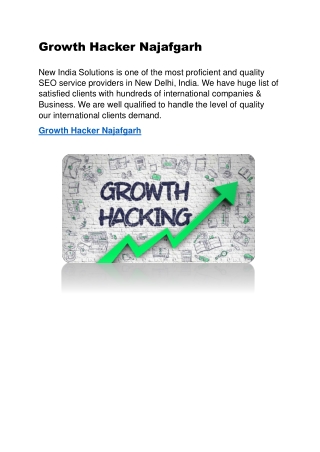 Growth Hacker Najafgarh