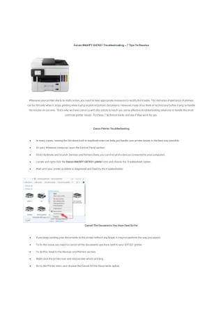 Canon MAXIFY GX7021 Troubleshooting – 7 Tips To Resolve