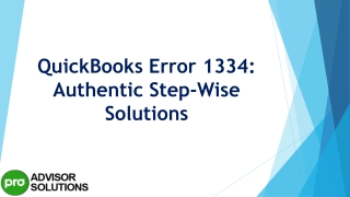 Easy troubleshooting guide to resolve QuickBooks Error 1334
