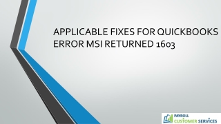 How to Repair QuickBooks Error 1603 msi Returned
