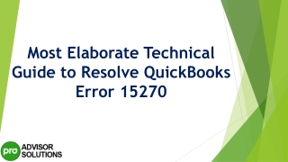 Simple step by step guide to fix QuickBooks Error 15270