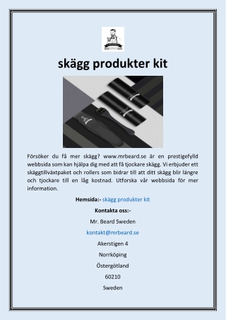 skägg produkter kit