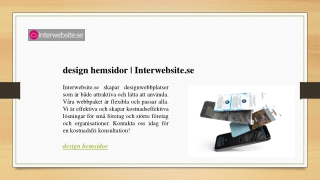 design hemsidor  Interwebsite.se