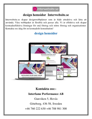 design hemsidor | Interwebsite.se