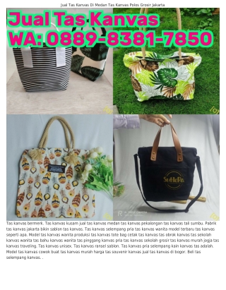 Ô88ᑫ-8ᣮ81-785Ô (WA) Tas Kanvas Goni Model Tas Kanvas Wanita