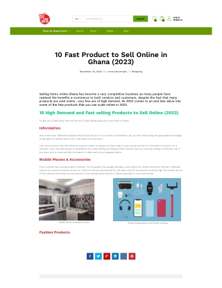 Online Stores in Ghana
