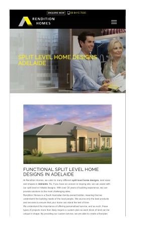 Split Level Home Designs Adelaide