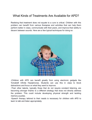 What Kinds of Treatments Are Available for APD_