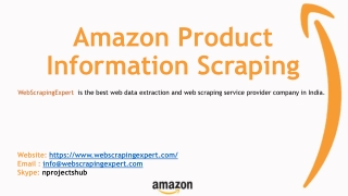 Amazon Product Information Scraping