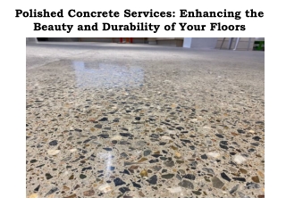 Best Polished Concrete Melbourne Services