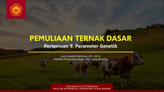 Parameter Genetik pada Ternak - Materi Pemuliaan Ternak Dasar