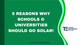 5 Reasons Why Schools & Universities Should Go Solar!