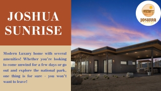 Best Joshua Tree Vacation Rentals - Joshua Sunrise