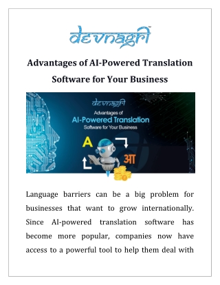 Advantages of AI-Powered Translation Software for Your Business