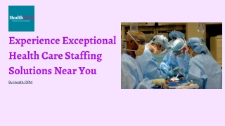 Health care staffing agency near me