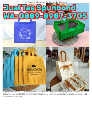 ౦88ᑫ–8ᑫ87–ᣮ7౦5 (WA) Tas Spunbond Putih Tas Spunbond Sidoarjo