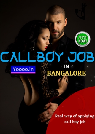 Make money by doing a callboy job in Bangalore