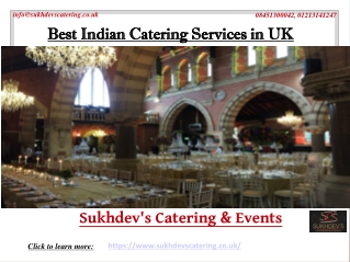 Best Indian Catering Services in UK