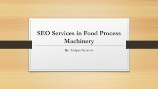SEO Services in Food Process Machinery