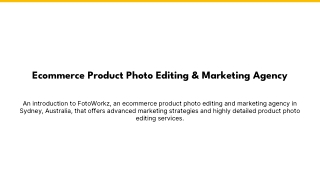 Ecommerce Product Photo Editing & Ecommerce Marketing Agency