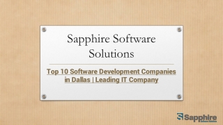 Software Development Companies in Dallas