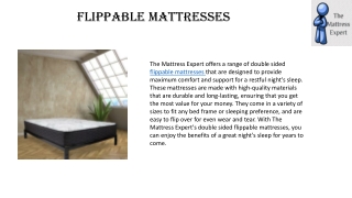 Flippable Mattresses