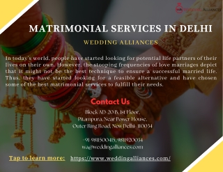 Matrimonial Services in Delhi