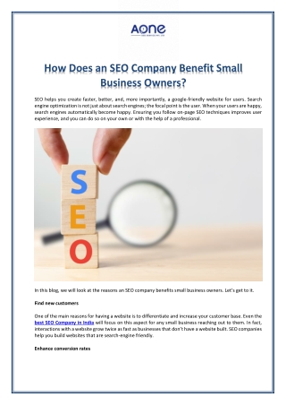 How Does an SEO Company Benefit Small Business Owners