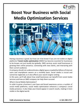 Boost Your Business with Social Media Optimization Services