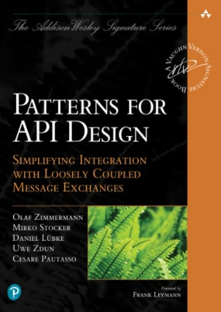 Ebook❤️(download)⚡️ Patterns for API Design: Simplifying Integration with Loosel