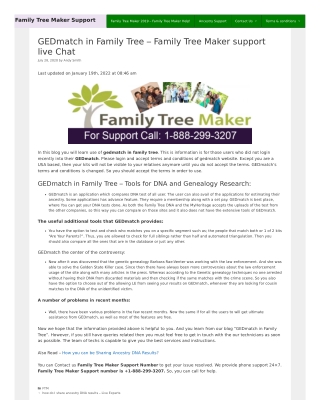 GEDmatch in Family Tree Family Tree Maker support live Chat