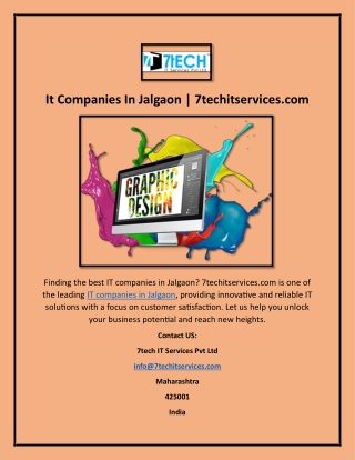 It Companies In Jalgaon | 7techitservices.com