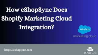 How to eshopsync help to integrate Shopify and Salesforce Marketing Cloud ?