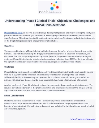 Understanding Phase I Clinical Trials